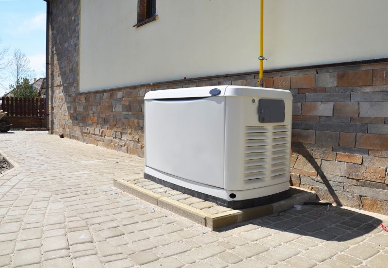 Generator in a Residential Driveway